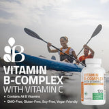 Bronson Vitamin B Complex with Vitamin C - Immune Health, Energy Support & Nervous System Support - Non-GMO, 120 Vegetarian Capsules