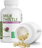 Bronson Milk Thistle Silymarin Marianum & Dandelion Root Liver Health Support, Antioxidant Support, Detox, 120 Capsules