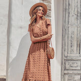 Casual Womens Dresses Short Sleeve V Neck