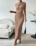 Casual Sleeveless Back Slit Elegant