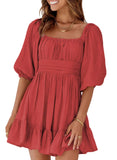 Dokotoo Womens Summer Dresses Square Neck